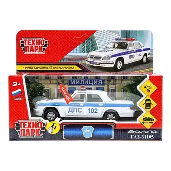 Машина металлическая с функциями "свет" или "звук" ГАЗ, Технопарк 3110-12SL-WHPOL