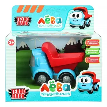 Машина металлическая с функциями "свет" или "звук" Грузовичок Лева, Технопарк LEVA-11-BU