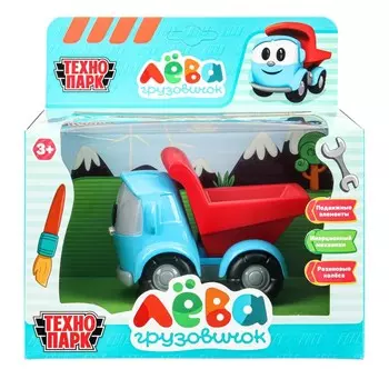 Машина металлическая с функциями "свет" или "звук" Грузовичок Лева, Технопарк LEVA-11-BU