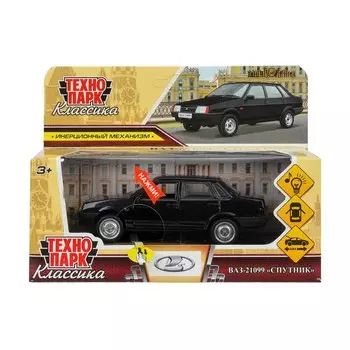 Машина металлическая с функциями "свет" или "звук" LADA, Технопарк 21099-12SL-BK