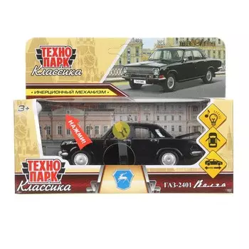 Машина металлическая с функциями "свет" или "звук" Технопарк 2401-12SL-BK