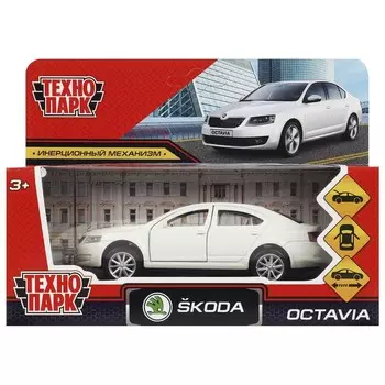 Машина металлическая SKODA, Технопарк OCTAVIA-12-WH