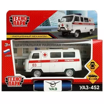 Машина металлическая Технопарк UAZ452-11AMB-WH