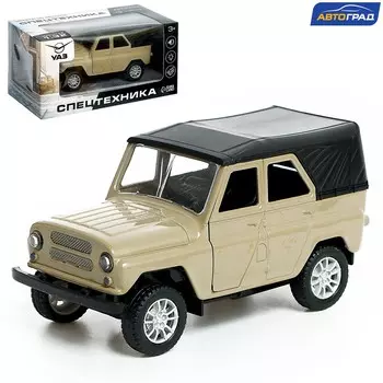 Машина металлическая уаз hunter, инерция, 1:32, свет и звук, цвет бежевый