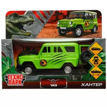 Машина металлическая UAZ, Технопарк HUNTER-12DIN-GN