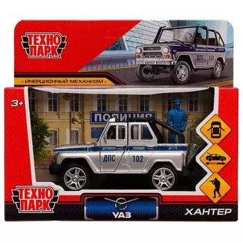 Машина металлическая UAZ, Технопарк HUNTERBCH-12POL-SOLSR