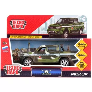 Машина металлическая UAZ, Технопарк PICKUP-MIL