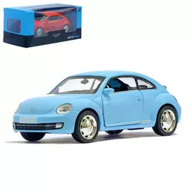 Машина металлическая volkswagen beetle coupe, 1:32, инерция, цвет голубой