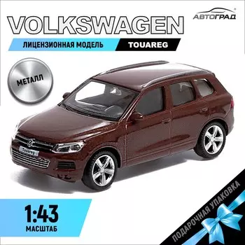 Машина металлическая volkswagen touareg, 1:43, цвет коричневый