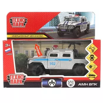 Машина металлическая ВПК, Технопарк AMNPICKUP-12SL-POL- GY