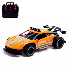 Машина радиоуправляемая runner, эффект дыма, 1:16, работает от аккумулятора, цвет оранжевый