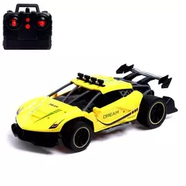 Машина радиоуправляемая runner, эффект дыма, 1:16, работает от аккумулятора, цвет жёлтый