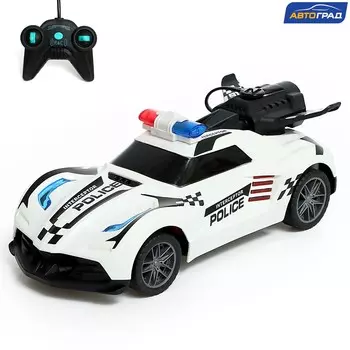 Машинка на пульте управления smoke, эффект дыма, 1:20, свет, цвет белый