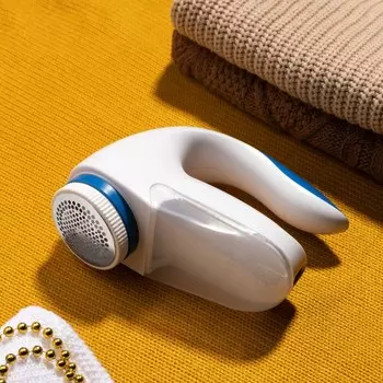 Машинка для удаления катышков luazon luk-14, 3 вт, от акб, бело-голубая