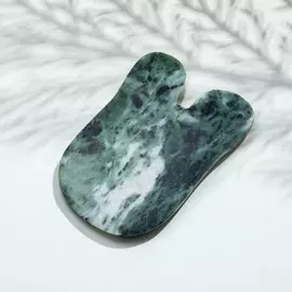 Массажер гуаша из змеевика 85х55х3 мм