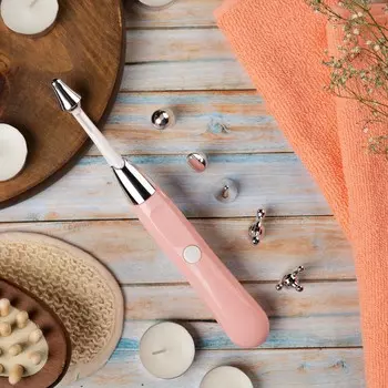 Массажер luazon lem-43, для лица, 6 насадок, от 2*ааа (не в компл.), розовый,