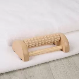Массажер для ног с шипами, деревянный, роликовый, 1 ряд, 14.57.84.5 см