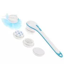 Массажёр для тела luazon lem-17, 5 насадок, 3хаа (не в комплекте), бело-голубой