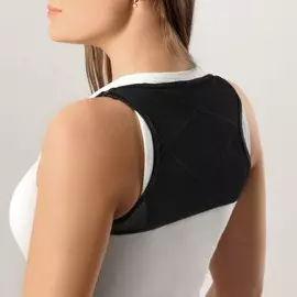 Массажер-фиксатор для осанки, на фастексах, размер m-l, цвет черный