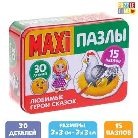 Макси - пазлы в металлической коробке