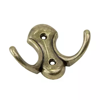 Мебельный крючок двухрожковый