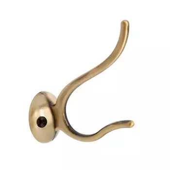 Мебельный крючок двухрожковый