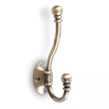 Мебельный крючок двухрожковый
