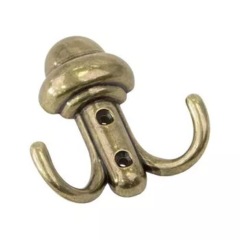 Мебельный крючок двухрожковый