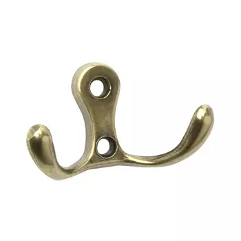 Мебельный крючок двухрожковый