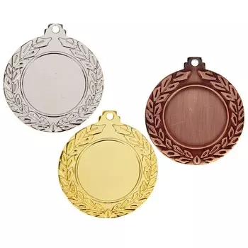 Медаль под нанесение 037 диам 4,5 см. цвет зол. без ленты