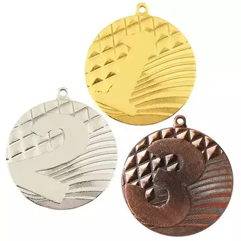 Медаль призовая 002 диам 5см. 3 место. цвет бронз. без ленты