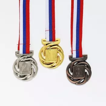 Медаль призовая бронза, d=4 см, 3 место, с лентой