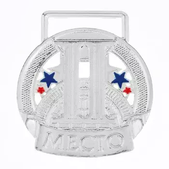 Медаль призовая серебро, d=3.5 см, 2 место, без ленты