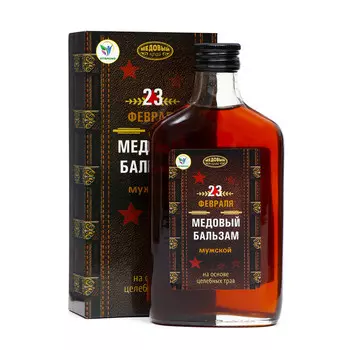 Медовый бальзам алтайский мужской, 23 февраля, 250 мл