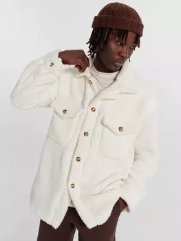 Меховой жакет мужской кремовый