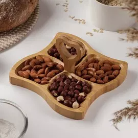 Менажница windows, 19,5×19,5 см, бамбук