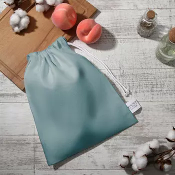 Мешочек текстильный этель home collection green 2734 см, 61% лен, 39% хлопок