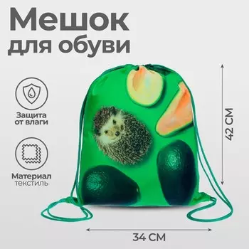 Мешок для обуви 420 х 340 мм, calligrata мсо-5с, (мягкий полиэстер, плотность 210d),