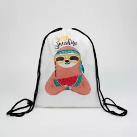 Мешок для обуви на шнурке, цвет белый