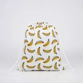 Мешок для обуви, отдел на шнурке, цвет белый