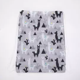 Мешок для обуви, отдел на шнурке, цвет серый