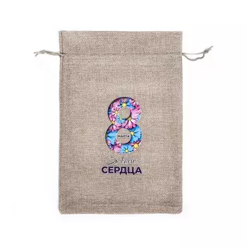 Мешок подарочный с термонаклейкой