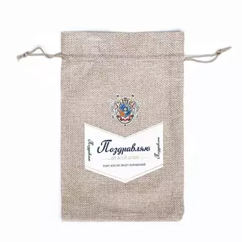 Мешок подарочный с термонаклейкой