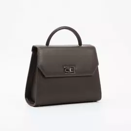 Сумка-мессенджер на клапане, цвет коричневый