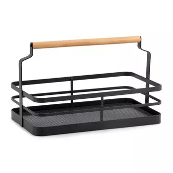 Металлическая корзина c деревянной ручкой