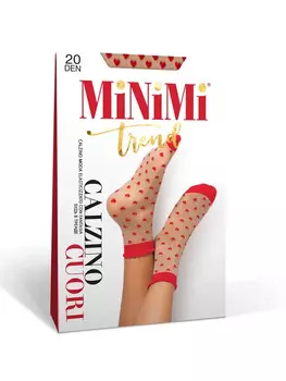 Носки Mini CUORI 20 Caramello/Rosso