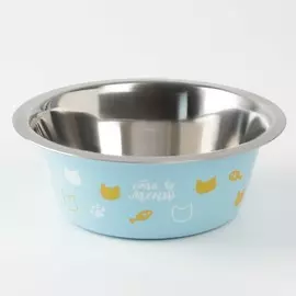 Миска металлическая для кошки