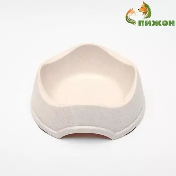 Миска бамбуковая 400 мл, 17 х 6 см, белая