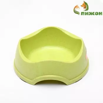 Миска бамбуковая 400 мл, 17 х 6 см, зеленая