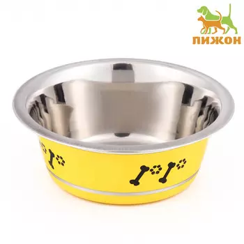 Миска цветная стандарт 350 мл, желтая